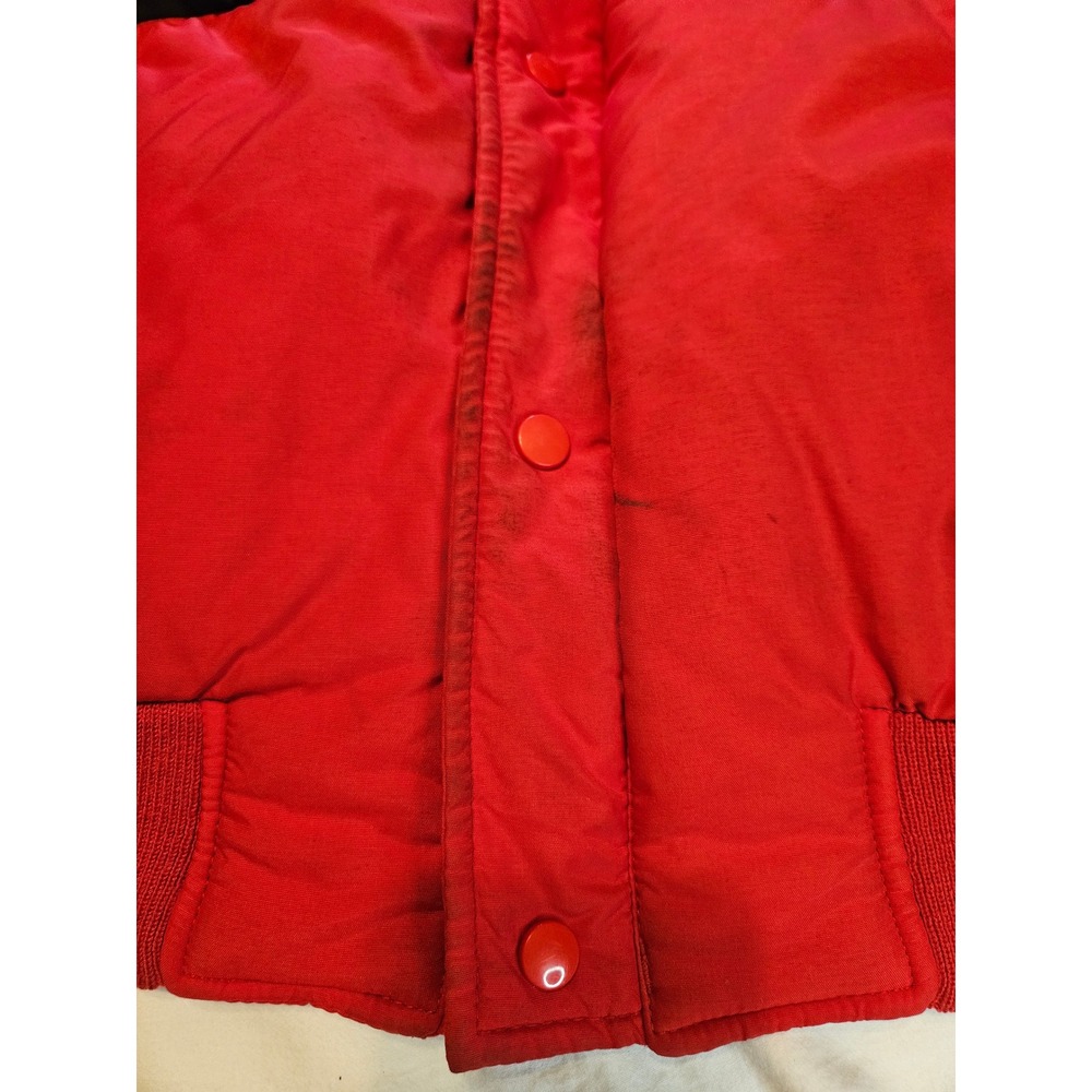 Mens Hermans Color Block Puffer Jacket Red Black Gray Ski Snowboard Coat L - Picture 6 of 7